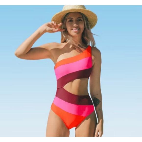 NWT Cupshe color block swimsuit - Picture 1 of 4
